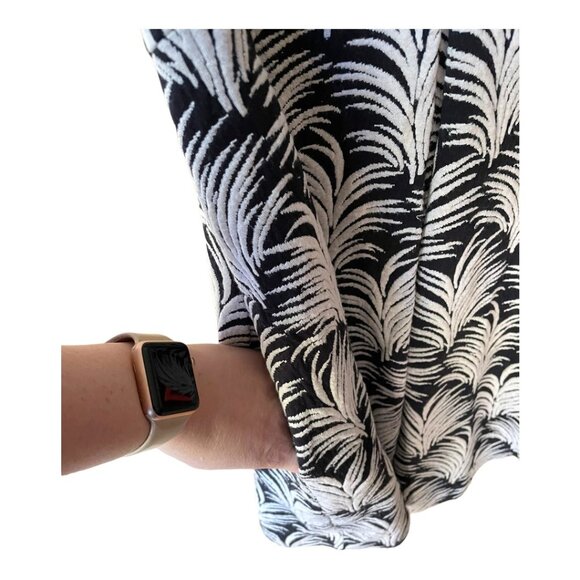 Rachel Roy Size M Black & White Palm Leaf Sleeveless Back Zip Sheath Mini Dress - Picture 4 of 7